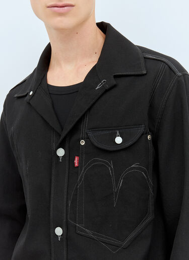Junya Watanabe Topstitched Wool-Blend Jacket Black jwn0158003