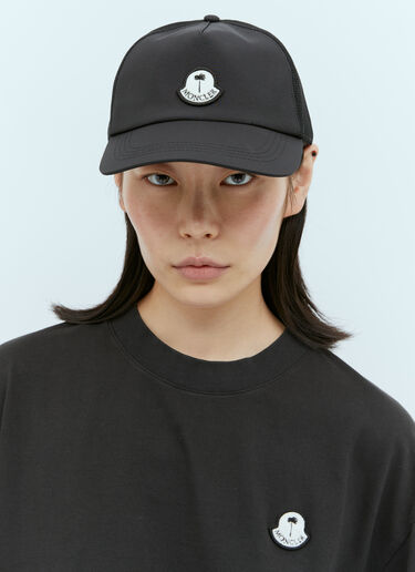 Moncler x Palm Angels 徽标贴饰棒球帽 黑色 mpa0355007