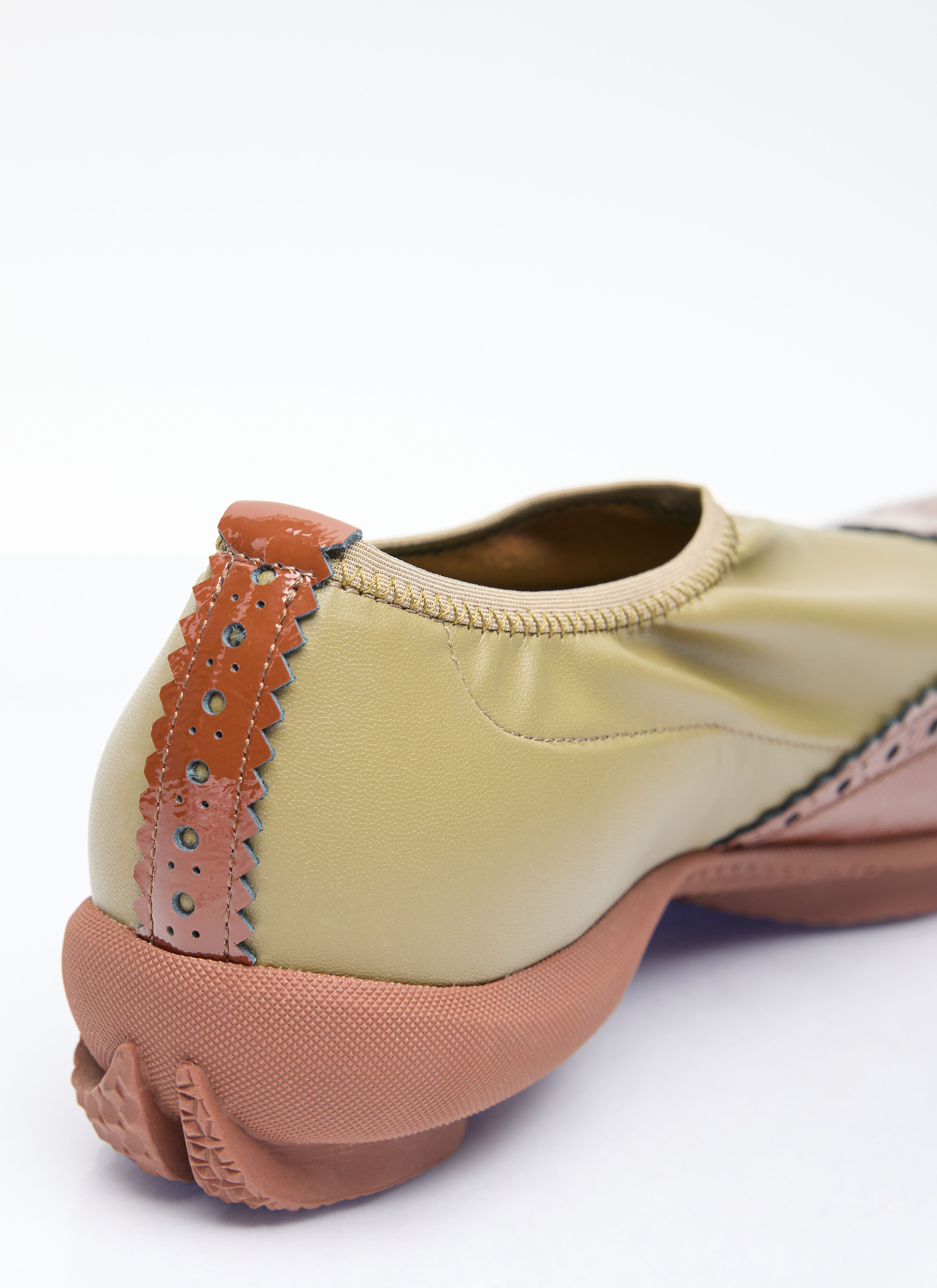 Kiko Kostadinov Women's' Sonia Slip-On Brogues in Khaki | LN-CC® Kiko Kostadinov Women's' Sonia Slip-On Brogues in Khaki | LN-CC®