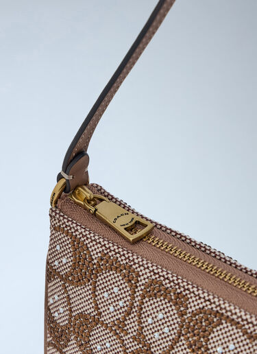 LN-CC® - Coach: Plaza Shoulder Bag In Crystal Signature Jacquard - Brown Coach Plaza Shoulder Bag In Crystal Signature Jacquard Brown coa0266029