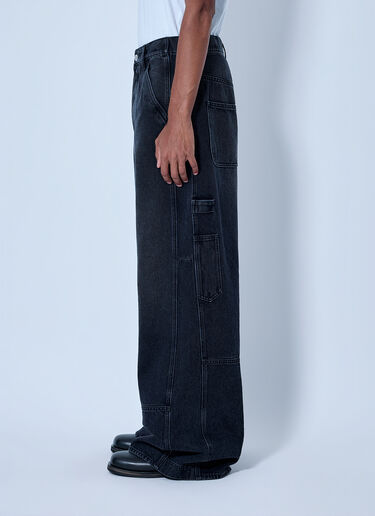 LN-CC® - Marni: Denim Workwear Trousers - Black Marni Denim Workwear Trousers Black mni0165006