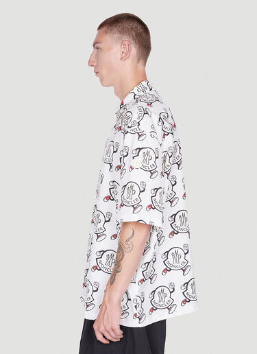 Moncler Camicia Logo Print Shirt White mon0152016