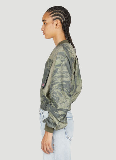 Diesel G-KHLO-CMF Camouflage Bomber Jacket Green dsl0253048