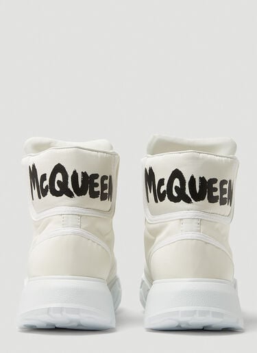 Alexander McQueen Court Graffiti High-Top Sneakers White amq0247095