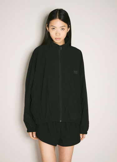 Alexander Wang 徽标印花运动夹克 黑色 awg0257006