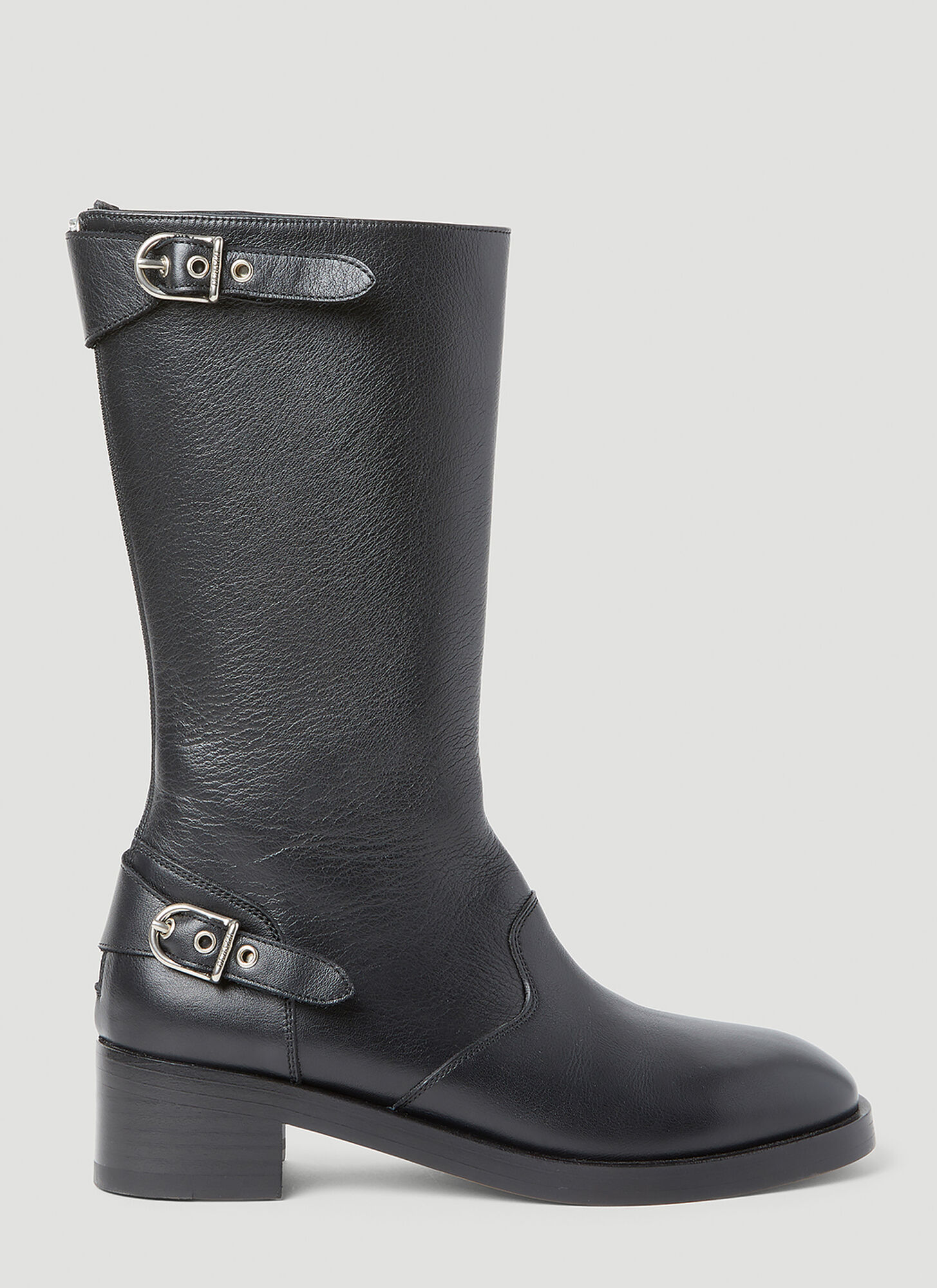Durazzi Milano Zip Back Buckle Boots In Black