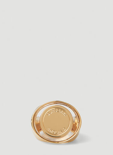 Burberry Embossed Signet Ring Gold bur0247115
