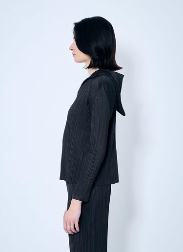Pleats Please Issey Miyake プリーツ ジップアップ フードスウェットシャツ  ブラウン plp0259012