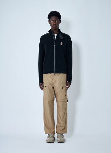 Moncler Grenoble Logo Patch Zip-Up Jacket Black mog0362001