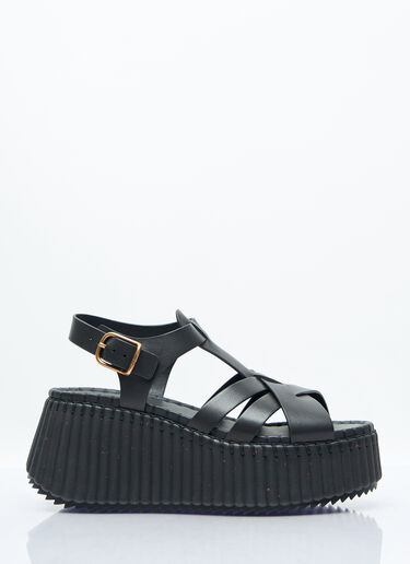 Chloé 나마 웨지 샌들 블랙 chl0257035