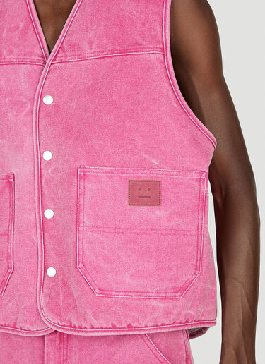 Acne Studios フェイスパッチノースリーブベスト ピンク acn0351008