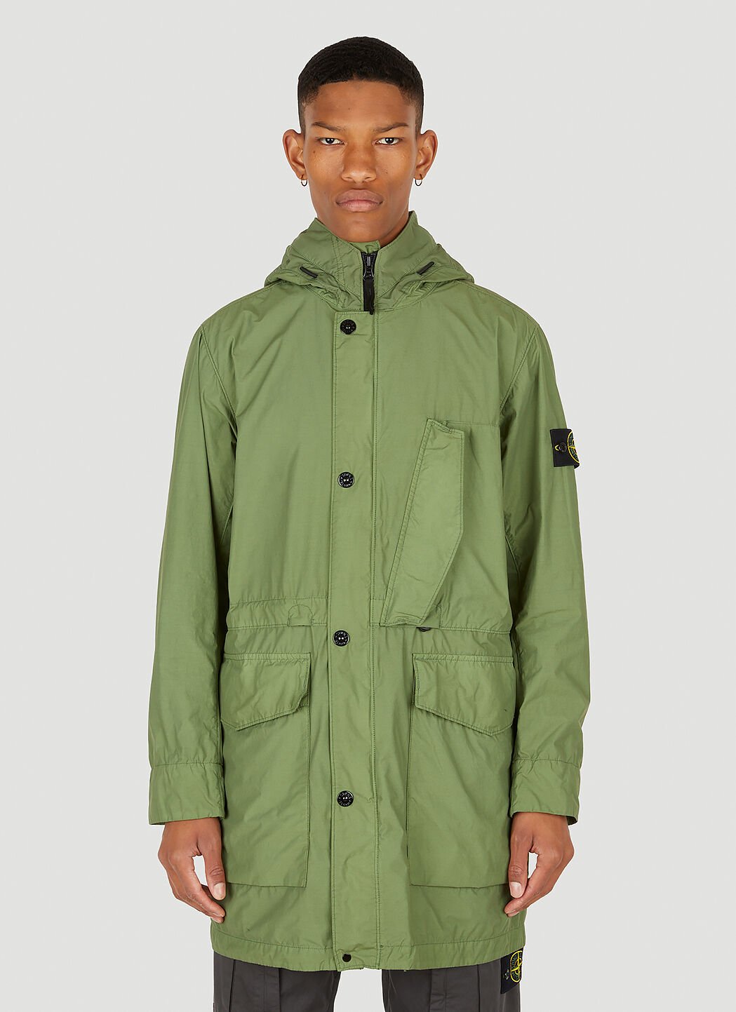 Stone island discount green parka