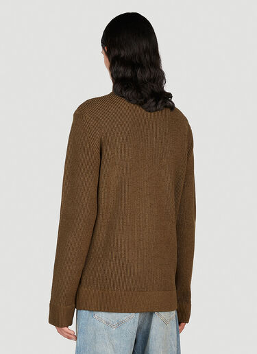 Zip Up Cardigan Maison Margiela Zip Up Cardigan Brown mla0153016
