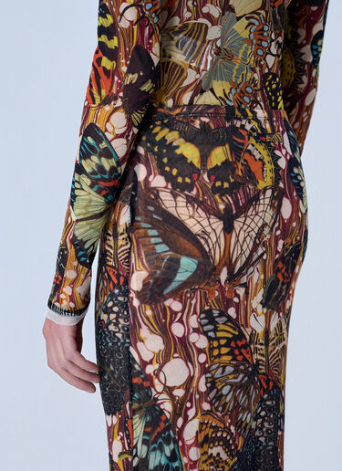 Jean Paul Gaultier Re-Edition The Yellow Butterfly Skirt Brown jpg0264023