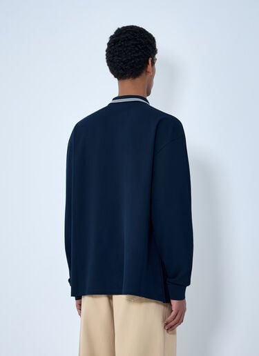 Miu Miu Half-Zip Polo Shirt Blue miu0164009