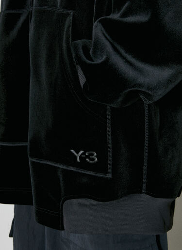 Y-3 Velvet Hooded Sweatshirt Black yyy0354039