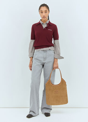 Miu Miu IVY Tote Bag Brown miu0258031