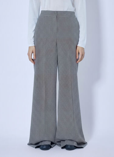 LN-CC® - Max Mara: Houndstooth Wide-Leg Trousers - Brown Max Mara Houndstooth Wide-Leg Trousers Brown max0266023