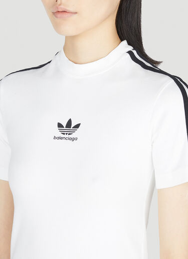 로고 프린트 애슬레틱 티셔츠 Balenciaga x adidas 로고 프린트 애슬레틱 티셔츠 화이트 axb0251011
