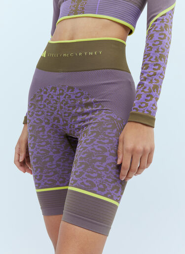 adidas by Stella McCartney TrueStrength 无缝瑜伽骑行短裤 紫色 asm0254021