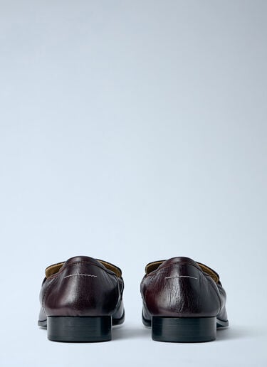 MM6 Maison Margiela Brushed Leather Loafers Brown mmm0164007