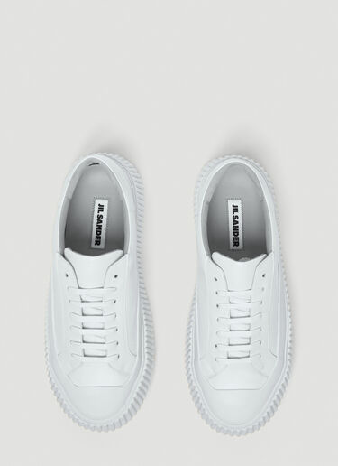 Jil Sander Ribbed-Sole Sneakers White jil0240018