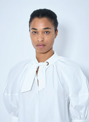 Max Mara Tie-Neck Blouse White max0265007