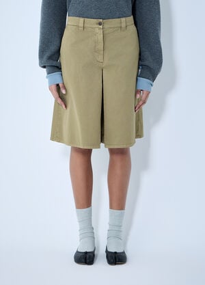 Miu Miu Garment-Dyed Skirt Green miu0360003