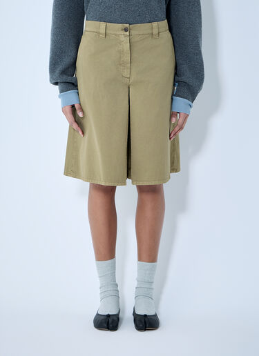 Miu Miu Garment-Dyed Skirt Green miu0360003