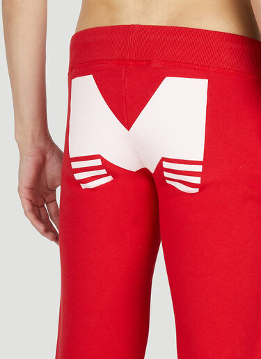 Mowalola Logo Print Track Pants Red mow0352006