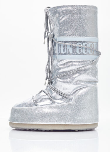 Moon Boot Icon Glitter Boots Silver mnb0354007