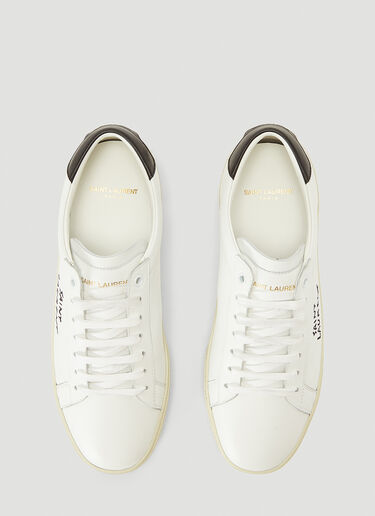 Saint Laurent 코트 클래식 로고 스니커즈 화이트 sla0241040