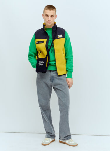 Human Made Contrast Panel Fleece Vest Yellow hmd0155003