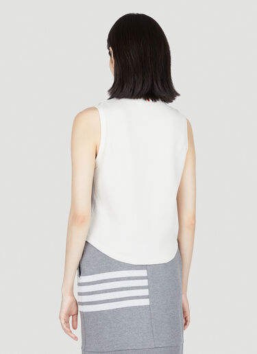 Colour Block Sleeveless Polo Shirt Thom Browne Colour Block Sleeveless Polo Shirt Grey thb0253009