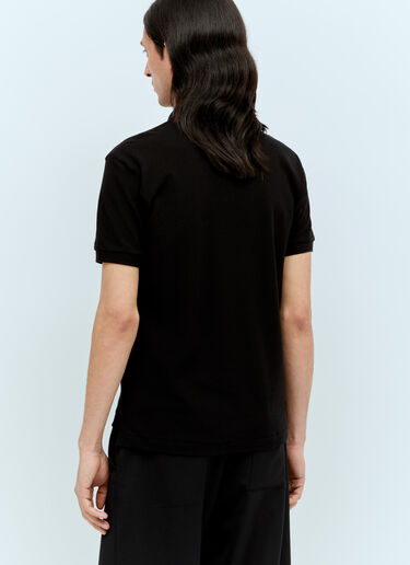 Comme Des Garçons PLAY 로고 패치 폴로 셔츠 블랙 cpl0356001