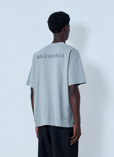 Balenciaga Logo Motif T-Shirt Grey bal0164007