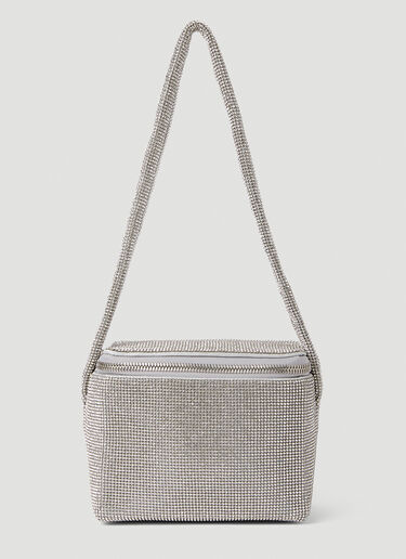 KARA Crystal Mesh Cooler Shoulder Bag White kar0250014