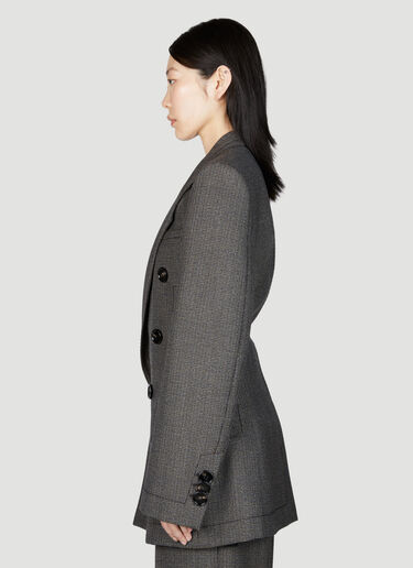 Bottega Veneta Houdstooth Wool Blazer Grey bov0255026