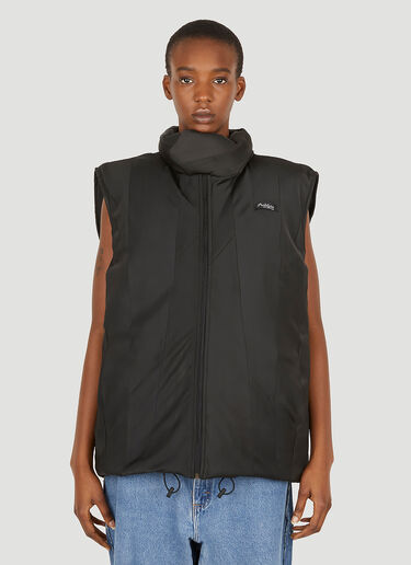 PROTOTYPES Tie Puffer Sleeveless Jacket Black typ0350001