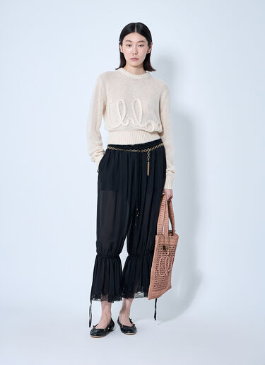 Chloé Logo Motif Sweater White chl0260042