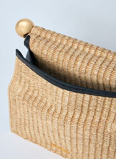 Jacquemus La Pochette Rond Carré Clutch Beige jac0260027