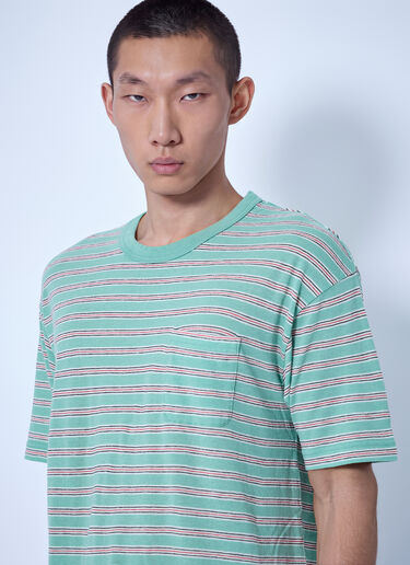 LN-CC® - Visvim: Jumbo Border Tee - Green Visvim Jumbo Border Tee Green vis0166007