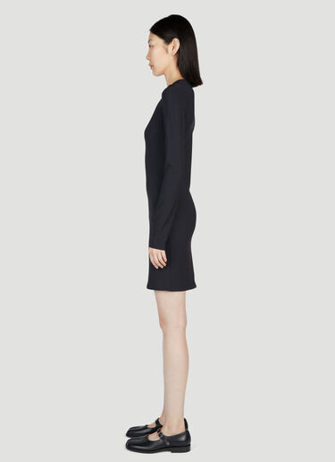 Miu Miu 徽标贴花弹力迷你连衣裙 黑色 miu0254015