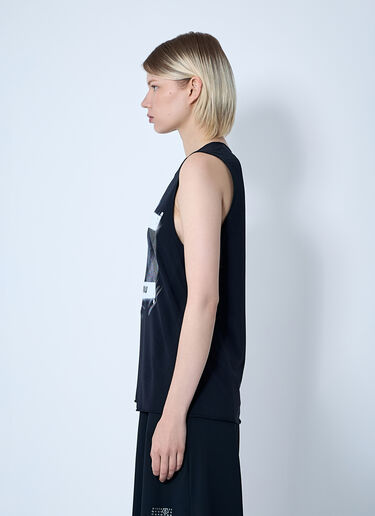 MM6 Maison Margiela x Salomon 徽标图案背心上衣  黑色 mms0261006