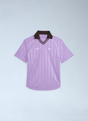 Logo Motif Polo Shirt adidas by Wales Bonner Logo Motif Polo Shirt Purple awb0163008