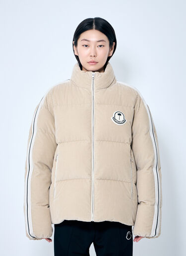 8 Moncler Palm Angels Abrolhos Short Down Jacket Beige mpa0359002
