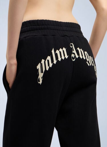 Palm Angels Curved Logo Sweatpants Black pma0264194