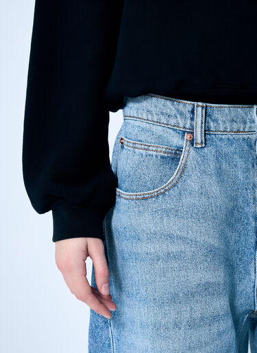 Alexander Wang Oversized Round Low Rise Jeans Blue awg0259029