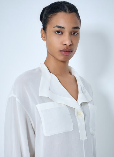 Sheer Silk Blouse TOTEME Sheer Silk Blouse White tot0264023