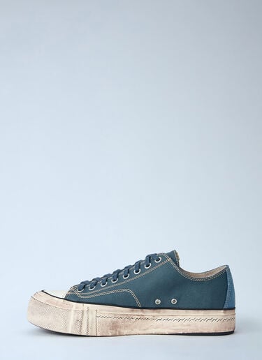 LN-CC® - Visvim: Skagway Lo G.Patten Sneakers - Blue Visvim Skagway Lo G.Patten Sneakers Blue vis0164001